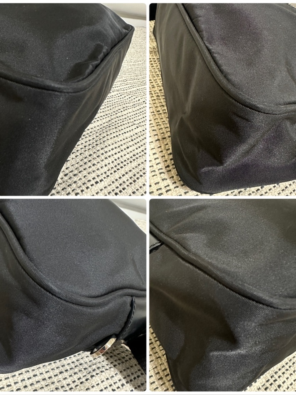 Prada Black Nylon Messenger Bag with Logo Plaque - Picture 9 of 16
